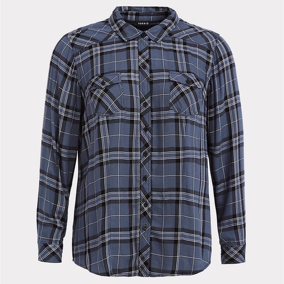TAYLOR - TEAL PLAID TWILL CAMP SHIRT